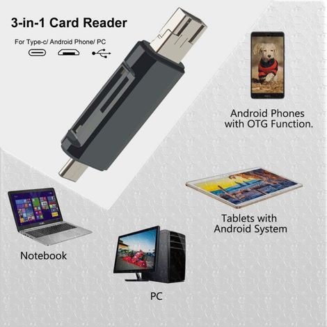 Ce lecteur de cartes est doté d'un boîtier en alliage d'aluminium, de capacités de transfert de données à haute vitesse, d'une conception pratique et portable, et est compatible avec les interfaces US (1/4)