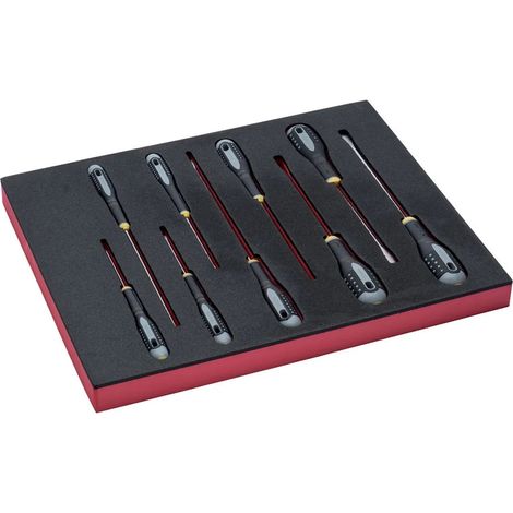 Set di cacciaviti Bahco fit&go 2/3 8 pezzi inserto in schiuma marcatura laser