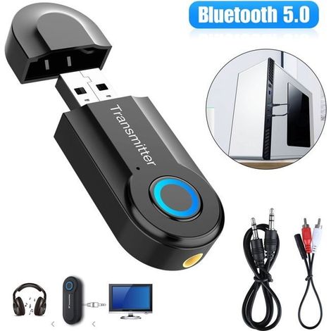 2-in-1 Bluetooth-Sender und -Empfänger, Bluetooth-Sender für Fernseher, drahtloser Bluetooth-Adapter für sprachgesteuerte Unterhaltung (1/5)