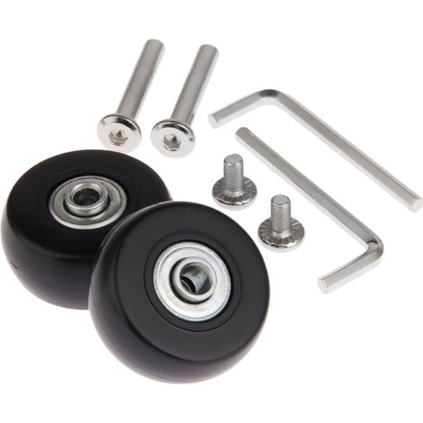 2Set Roues de Valise, 41x18mm Roue Valise Universelle, Roulettes De Rechange pour Valise, Roues De Rechange pour Bagages pour Accessoires Bagages Valise (1/5)