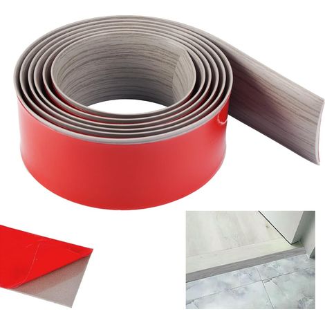 2mx5cm Barre de Seuil Autoadhésive, Bandes de Transition de Sol, Bande Décorative en PVC, Bande de Recouvrement de Sol en Vinyle pour la Connexion des Joints, Transitions de Moquette (1/5)
