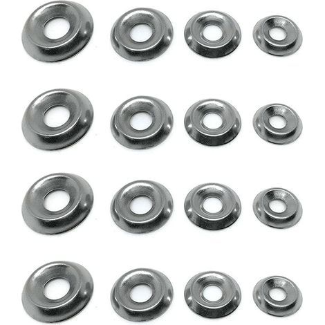 Rondelles Metal 200 Pièce Rondelles à Tête Fraisée Rondelle Inox m3 m4 m5 m6 Rondelles de Rosace Vis Rondelles à Tête Fraisée en Acier Inoxydable pour Vis à Tête Bombée et à Tête Fraisée (1/5)
