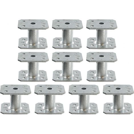 Lot de 10 Pieds de poteau de petite dimension PPMINI70 (1/3)