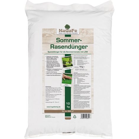 HaGaFe Sommer Rasendünger Sommerrasendünger Spezialdünger organisch mineralisch 10 kg ( 1 x 10 kg) (1/4)