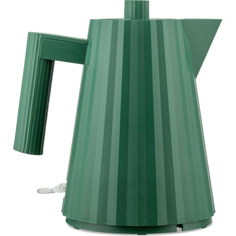 Alessi Plissé MDL06/1 GR - Bollitore Elettrico di Design, in Resina Termoplastica, Spina Europea, 2400 W, 100 cl, Verde (1/5)