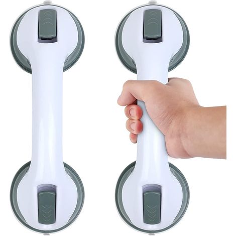 Poignée de douche à ventouses en deux parties, barre d'appui de douche sans perçage, barre d'appui de sécurité portable (1/5)