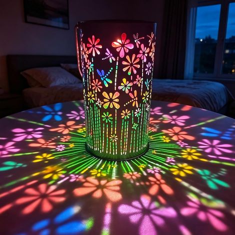 Lanterne solaire libelle métal, suspendue, silhouette colorée, étanche, jardin, balcon, déco (1/5)