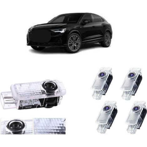 XEPHO Lumière de Porte pour Voiture pour Audi, 4 Pièces Lumières Menées de Porte de Voiture, Projecteur de Porte de Voiture pour A1/A3/A4/A5/A6/Q3/Q5/Q7/A7/A8/R8/TT (1/5)