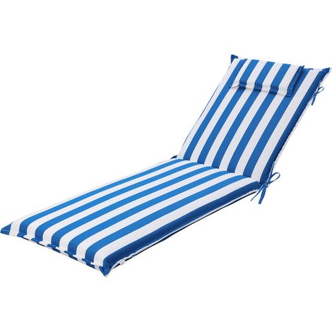 Aoodor Liegestuhlauflage, 63×200×8 cm, farbecht, Outdoor-Kissen mit Kopfstütze für Relaxsessel, Terrassenstuhl & Sonnenliege (1/5)