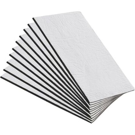 10 tapis de voiture acoustiques auto-adhésifs, imperméables (245 x 185 x 4,5 mm) (1/4)