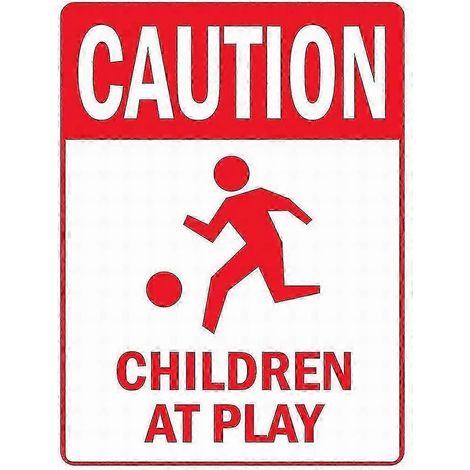 Filiyano-Panneau de sécurité 20 x 30 cm OU 30 x 40 cm - Danger - Attention - Enfants - Panneau rouge - Avertissement - Plaque en métal 20 x 30 cm