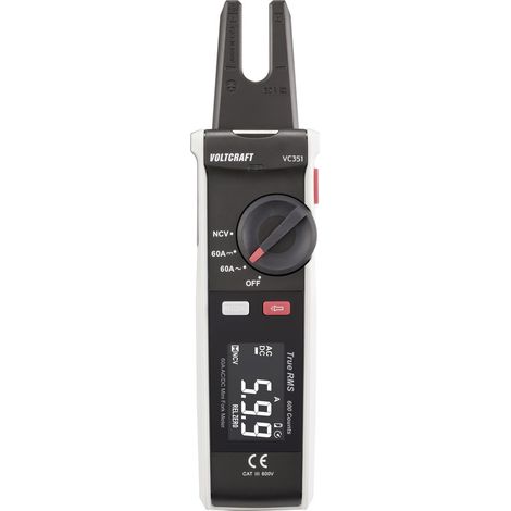 VOLTCRAFT VC-351 Stromzange    CAT III 600 V Anzeige (Counts): 600