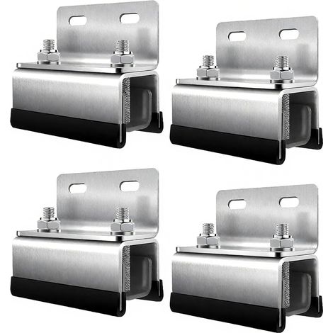 304 Stainless Steel Roof Mounting Kit, Van Roof Rack Mounting Kit, Universal Photovoltaic Bracket for Camper Cars and Yachts (4 Pieces) (1/5)