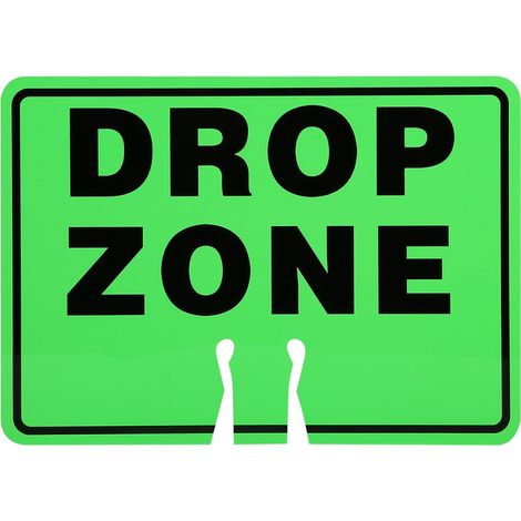 Panneau De Sécurité Routière - Acrylique Vert Fluorescent - Signalisation Danger Zone - 20x30cm (1/5)