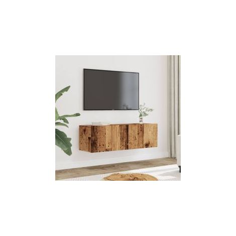Meubles TV muraux 2 pcs vieux bois 100x30x30 (1/5)