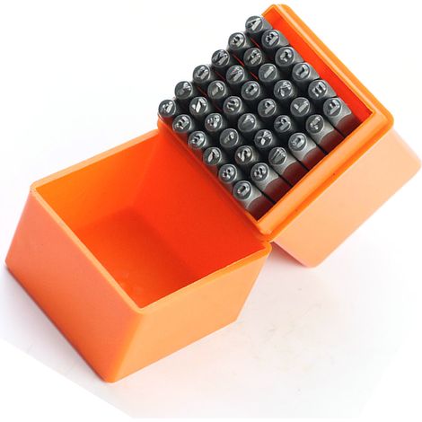 Ensemble de 36 pièces 3MM pour marquage de lettres, codes, moules à chiffres et poinçons en acier (1/4)