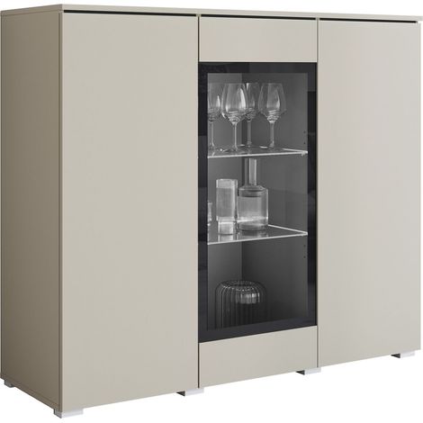 Buffet Mirfivo 103, Cachemire, 104x120cm, Le nombre de portes: 040cm, Verre trempé, Stratifié (1/5)