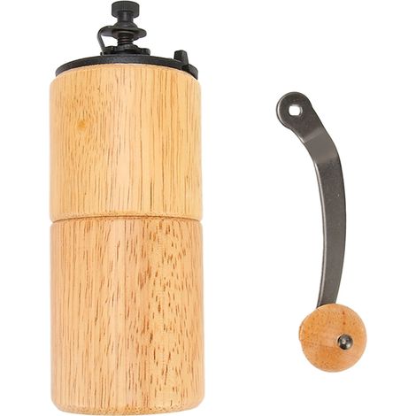 Moulin à café manuel en bois avec manivelle, mouture réglable pour expresso, cafetière à piston et café filtre, idéal pour la maison, le bureau et les voyages.-AquaForge (1/5)