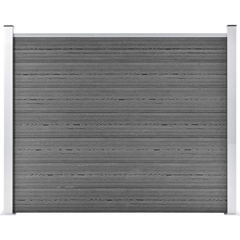 Fence Panel WPC 180x146 cm Grey vidaXL (1/5)