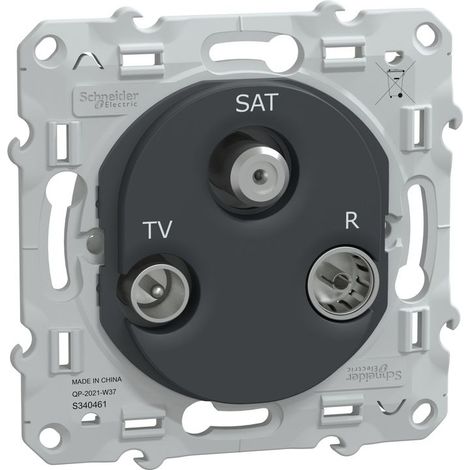 Ovalis - prise TV-R-SAT - Anthracite (S340461) (1/4)