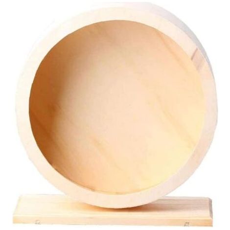 Roue Hamster, Roue Hamster Silencieux Roue Bois Hamster Roue pour gerbilles Chinchillas Roue pour Petit Rongeur (S) (1/4)