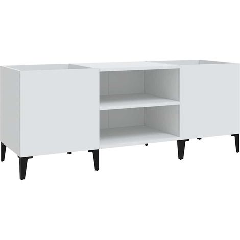 Maison Exclusive - Mobile Porta DiscBianco 121x38x48 cm in Legno Multistrato (1/5)