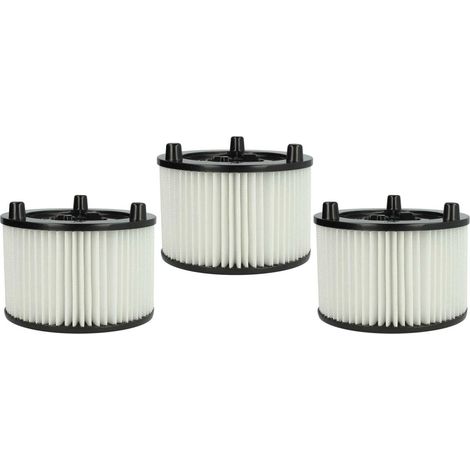 vhbw Filterset 3x Faltenfilter kompatibel mit Bosch AdvancedVac 20 Nass- & Trockensauger - Filter, Patronenfilter, Papier / Kunststoff, Weiß (1/4)