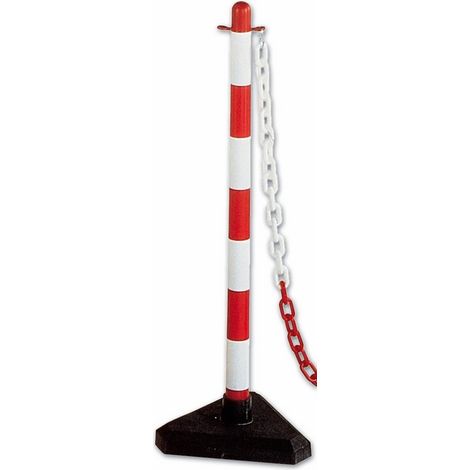 Colonnina Segnaletica con Base in Plastica per Delimitare in Pvc Altezza 90 cm (1/3)
