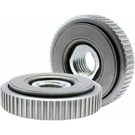 Écrous à dégagement rapide SDS Clic M14 pour meuleuses d'angle AEG, Black & Decker, Dewalt, Flex, Hitachi, Metabo et Makit (paquet de 2) (1/4)
