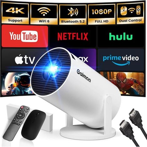 Vidéoprojecteur - Gaimoo - GM200 - 1080P FHD - WiFi 6 - Bluetooth 5.2 - Rotation 180° (1/5)