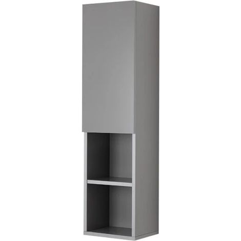 Pensile da bagno sospeso grigio 30x115cm Pastello Feridras (1/4)