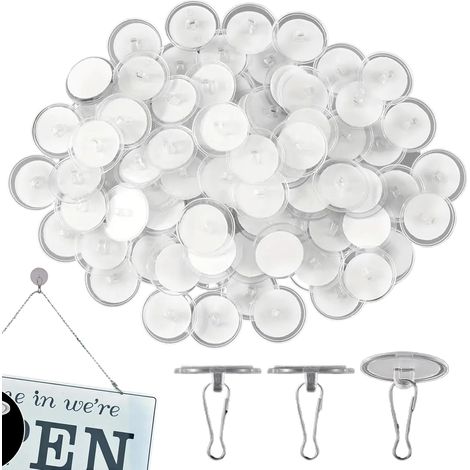 de plafond transparents lot de 100 crochets adhésifs pour