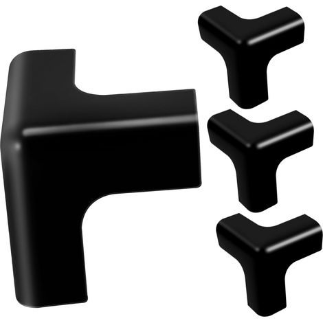 4 protège-coins pour meubles, PVC, noir, antichoc, pour tables (1/5)