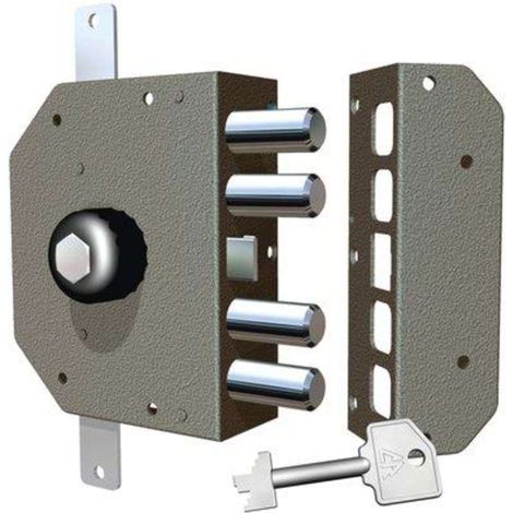 SERRATURA LEGNO APPLICARE 3250P CR - C.POMPA M4+POMOLO TRIPL+SCR E.MM 60 SX - 1 pezzo