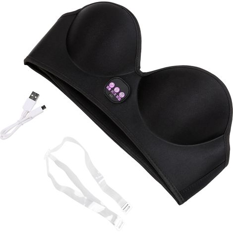 Soutien-gorge de massage électrique USB pour les seins, stimule la circulation sanguine, 3 niveaux de chauffage, pour une utilisation à domicile. (1/5)
