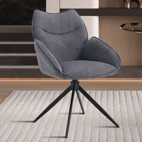 Chaise pivotante Mahi  60 x 66 x 90 cm  Design gris foncé (1/5)