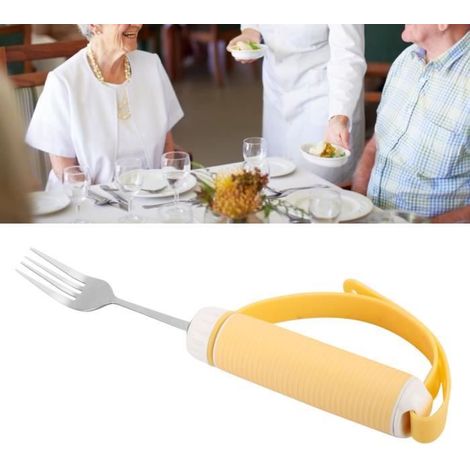 MAD Fourchette Ustensiles de cuisine pour les personnes âgées atteintes d'un handicap de l'hémiplégie (1/4)