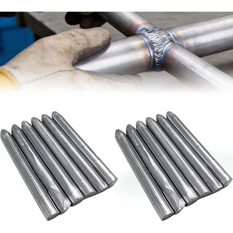 Lot de 12 baguettes de soudage universelles à basse température en poudre d'étain pour cuivre, aluminium, acier inoxydable, fer, facile à fondre avec briquet (1/5)