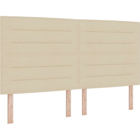 Maison Exclusive - Testiera LED con strisce LED con testiera Crema 180 cm Tessuto (1/5)