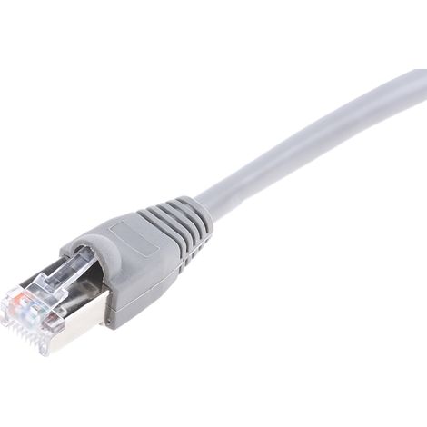Câble Ethernet cat 5e Avec connecteur Gris / , STP, 5m ( Prix pour Paquet de 25 ) (1/2)