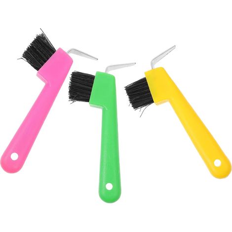 Outil de Nettoyage Sabots Cheval avec Brosse Rigide et Crochet pour Entretien Sabots Portable Couleur Aléatoire (1/5)