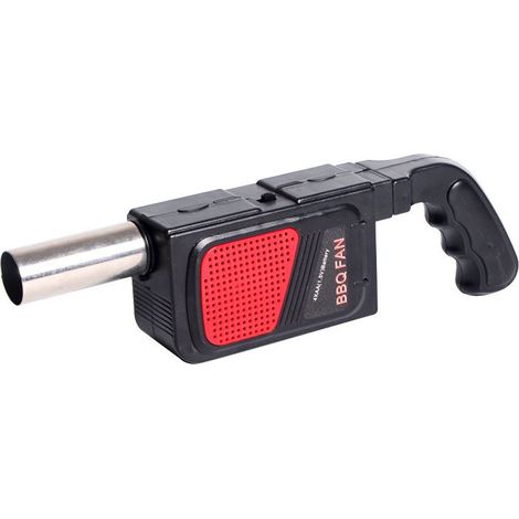 Souffleur de barbecue, ventilateur électrique portable pour barbecue, souffleur d'air pour feu de bois, outil de pique-nique en plein air, camping, randonnée, réchaud (sans batterie) (1/5)