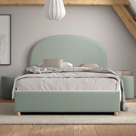 Lit simple Maeva avec tables de chevet - 140x200cm - avec