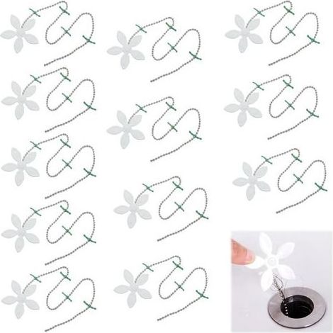 12 Pcs Attrape Cheveux pour Douche 6x44cm Forme de Fleur Filtre Douche Utilisé dans Salles Bains et Baignoires pour Eviter Le Colmatage des Tuyaux D'évacuation (1/5)