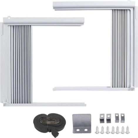 Panneaux LatéRaux pour Climatiseur de FenêTre avec Cadre, Kit de Rideau de Remplissage en AccordéOn AC de PièCe de Rechange (1/4)