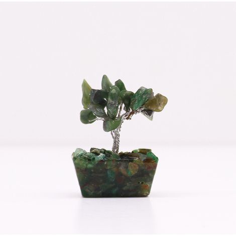 Mini arbres de pierres précieuses sur base d'orgonite - Aventurine verte (15 pierres)- Vendu par 1 (1/4)