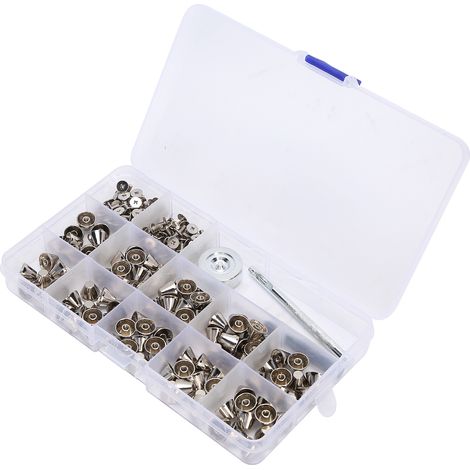 Rivets Punk en forme de seau, pointes en alliage de zinc, accessoires de loisirs créatifs avec outil d'installation (1/5)