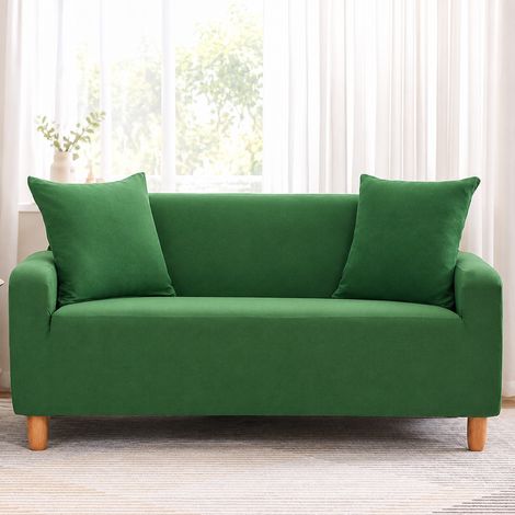 Housse de canapé élastique 1 place taille S 90-140 cm vert foncé intégrale 26 × 21 × 9 cm 500 g – Livraison gratuite