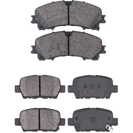 KIT PASTIGLIE FRENO ANTERIORI E POSTERIORI compatibile con JAGUAR E-PACE (X540) / PASTIGLIE FRENANTI AUTO OEM P36036 P44026 P44026X,P86029 / SOSTITUZIONE DIRETTA / BASSA POLVERE / SILENZIOSO (1/4)
