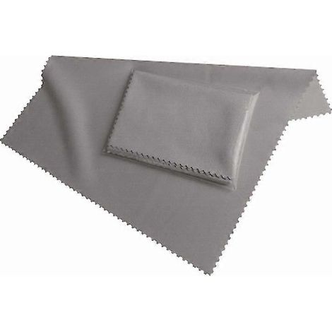 Chiffon de nettoyage d'écran en fibre grise 19 x 20 cm, pour tous les smartphones et tablettes - Chiffon de nettoyage d'écran (1/5)